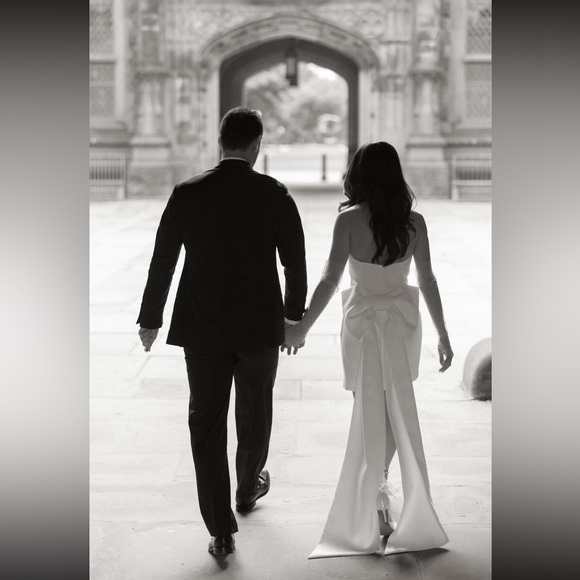 MEREDITH Strapless Bow Mini Dress - White - Picture 4 of 16